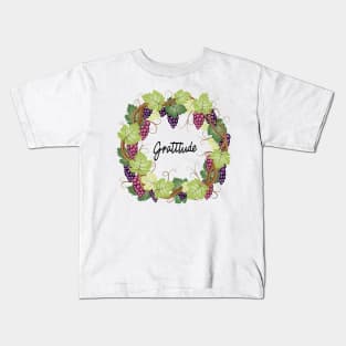 Gratitude - Grape Vines Kids T-Shirt